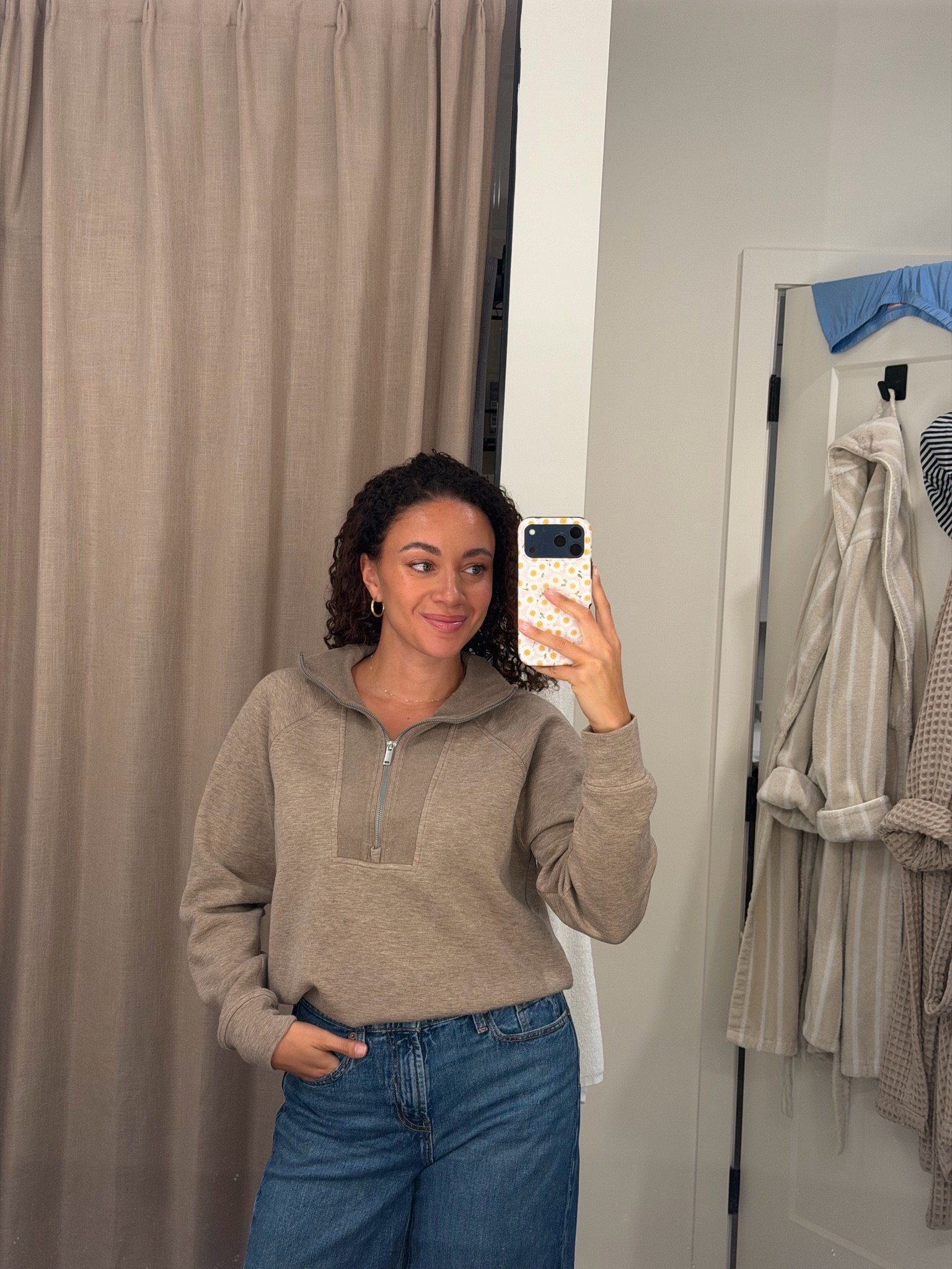Quarter zip for fall! Love wearing this one on the plane for a travel day

#LTKootd