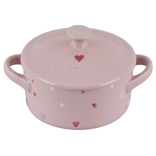 Le Creuset Stoneware Mini Round Cocotte Heart Knob, 8-Oz., L'Amour Pink | Williams-Sonoma