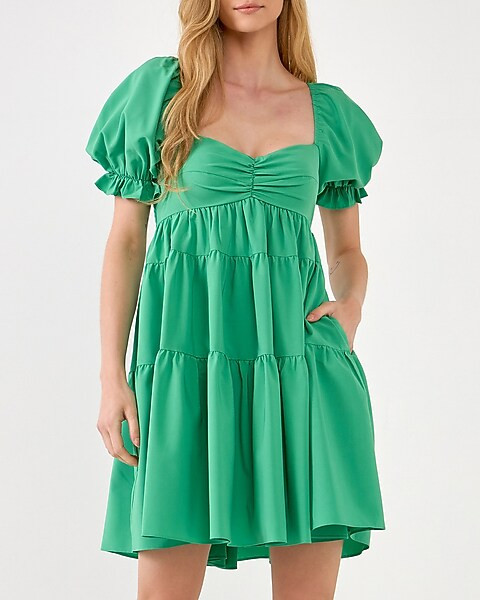 Endless Rose Tiered Mini Dress | Express