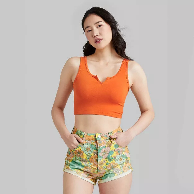 Women's Notch Front Tiny Tank Top - Wild Fable™ | Target