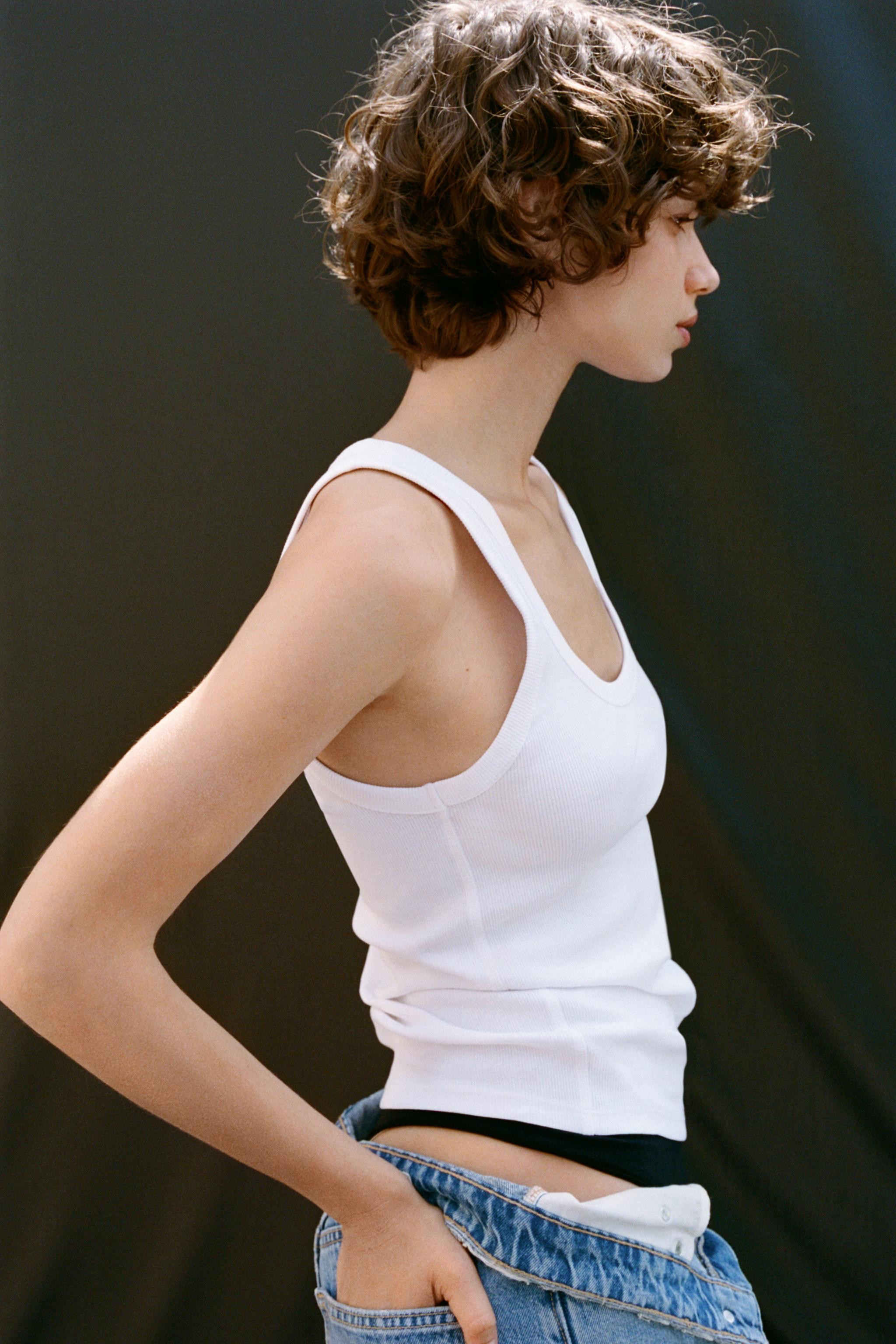 RIBBED STRAPPY TOP | Zara UK
