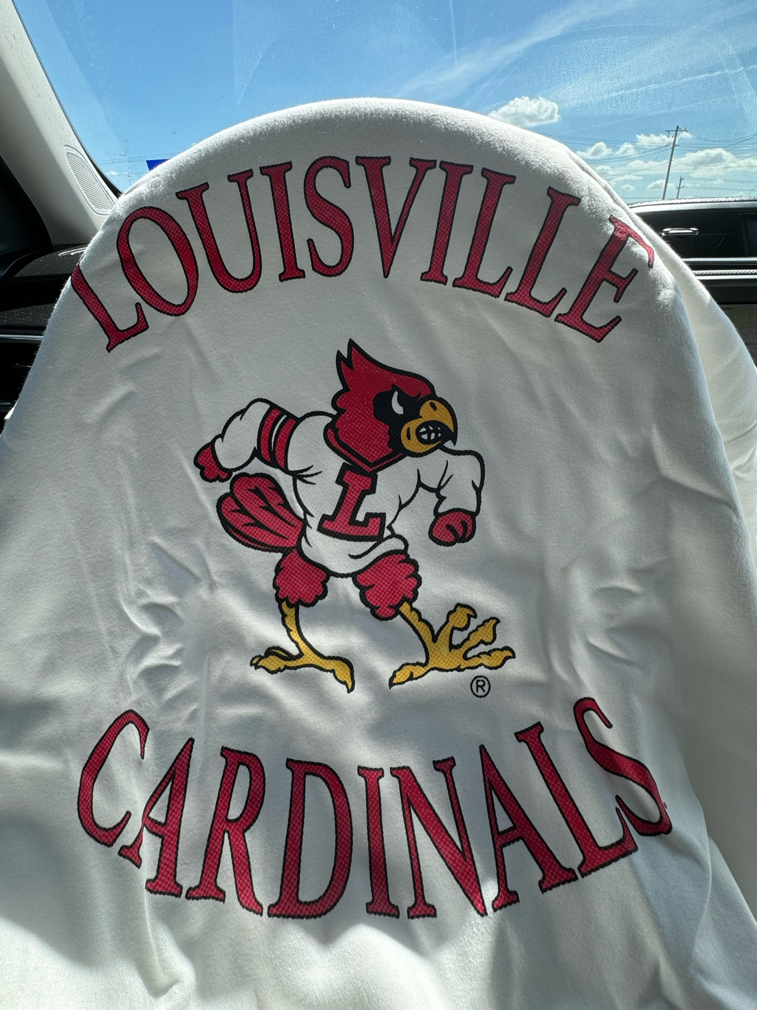 Louisville Cardinals Old School Crew Neck Sweatshirt - Whitee