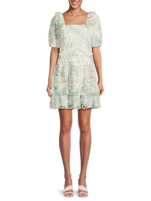Schiffli Mini Tiered Dress | Saks Fifth Avenue OFF 5TH