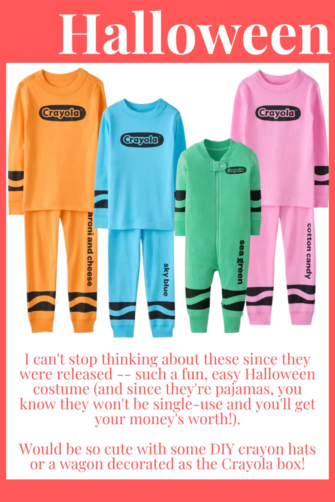 I’m obsessed with the Hanna Andersson x Crayola collaboration for these cute cute pajama sets! Would make the perfect, low-maintenance family Halloween costumes (with the benefit of being able to keep wearing the pajamas!). 

#LTKFallSale #LTKKids #LTKFamily