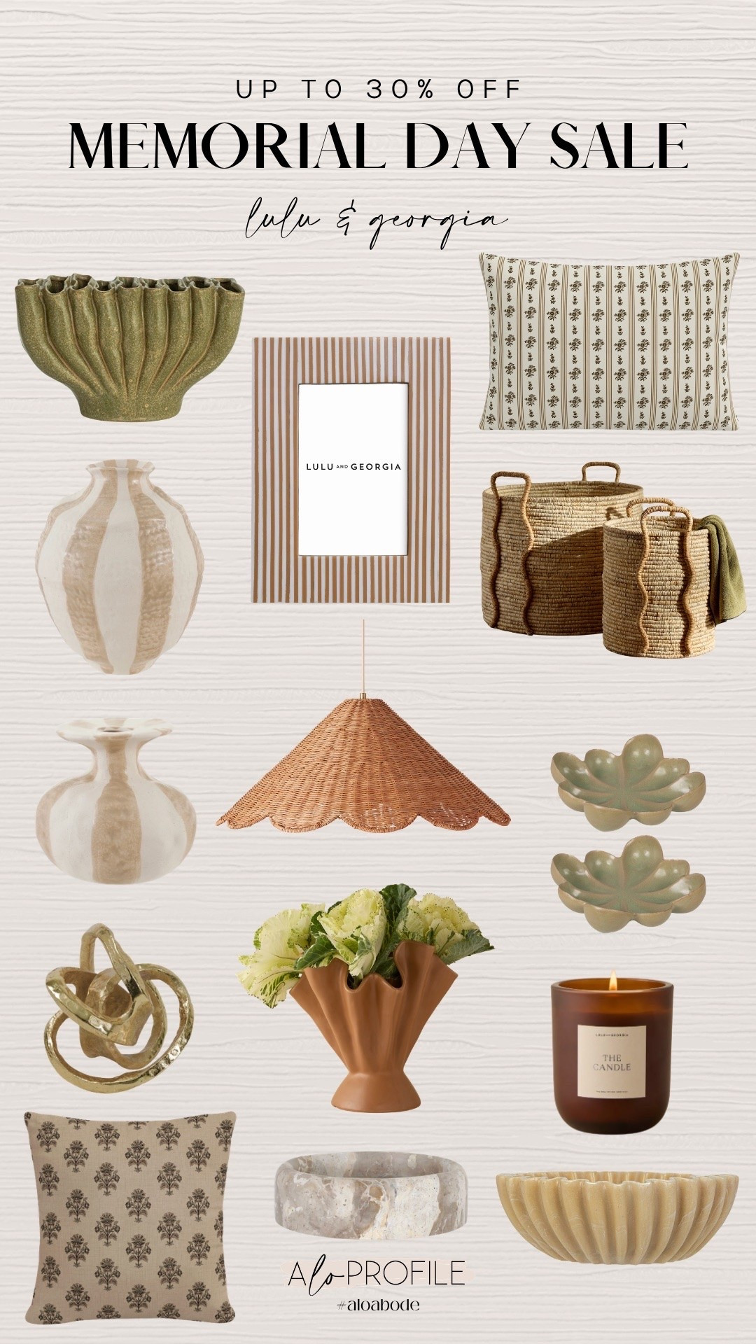 LAST  DAY - Memorial Day Sales: Lulu & Georgia✨up to 30% off site wide!

#LTKHome #LTKSaleAlert