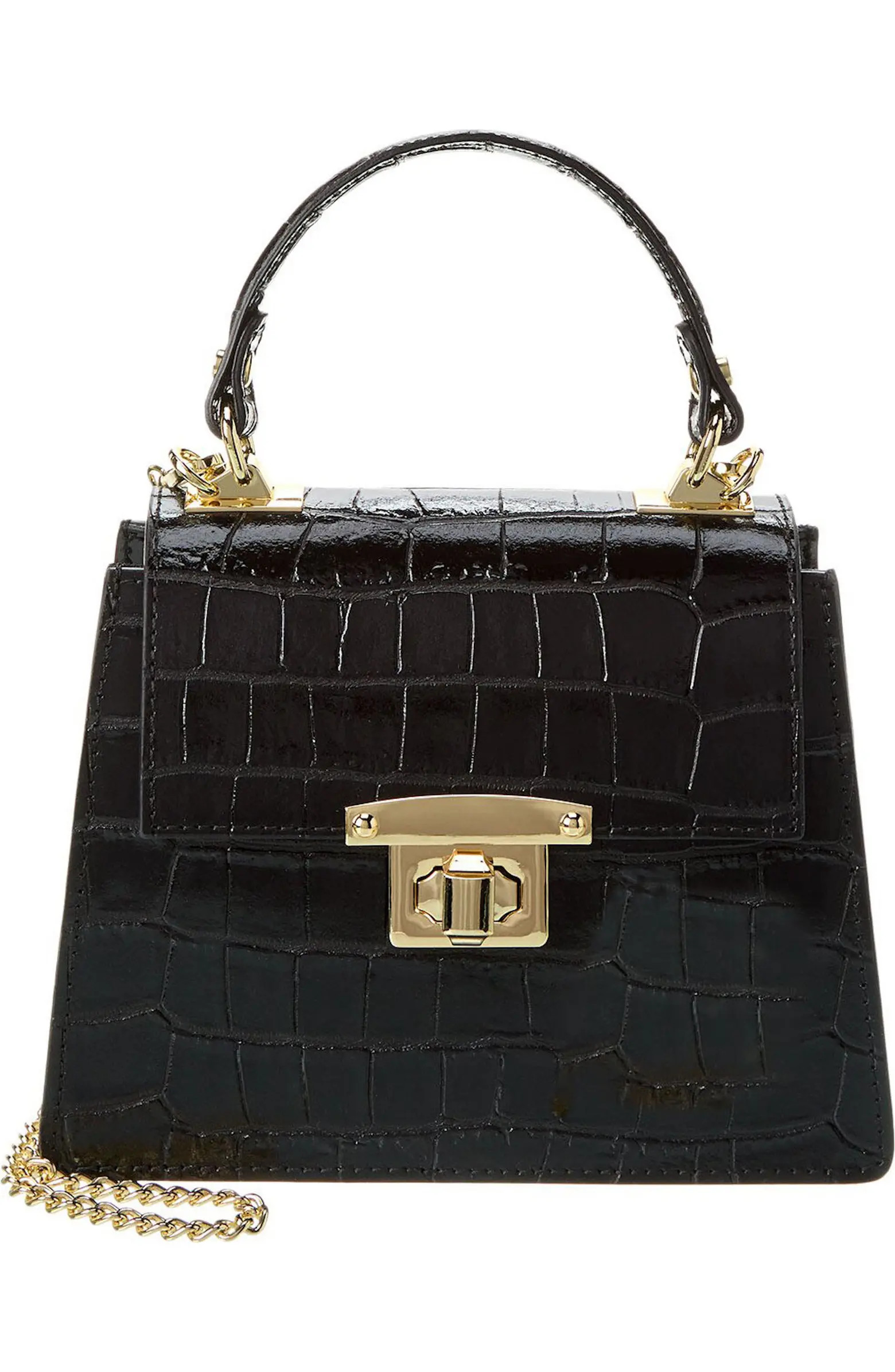 Croco Embossed Top Handle Bag | Nordstrom Rack