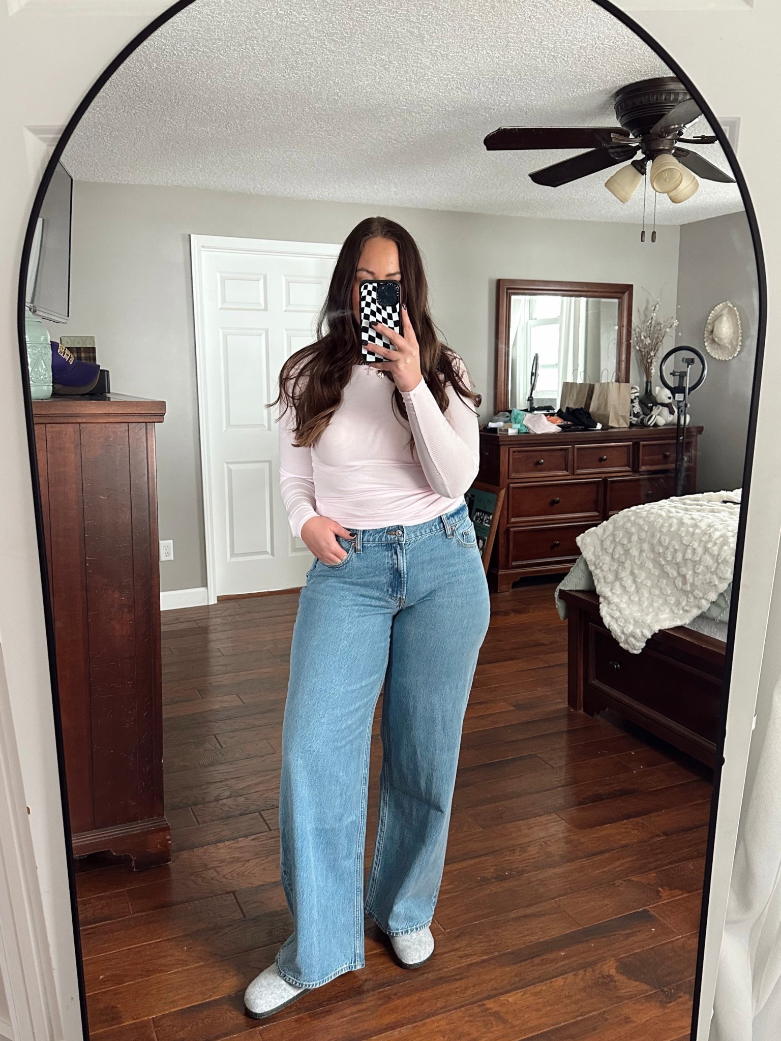 This is my kind of everyday uniform 🤍
A ribbed long sleeve that goes with everything, easy denim, and cozy slip ons for a laid back casual OOTD.

✨ Details:
• Ribbed long sleeve top under $30, insanely soft, and comes in so many colors (wearing large)
• Abercrombie Curve Love jeans labeled low rise but feel more mid-rise, super flattering fit (wearing 32 LONG, medium wash)
• Slip-on Birkenstocks warm, cozy, under $100, true to size

casual outfit ideas, everyday winter outfit, ribbed long sleeve top, affordable basics, Abercrombie Curve Love jeans, tall girl jeans, long inseam jeans, casual OOTD, winter outfits , Abercrombie style, casual outfit ideas for winter, everyday style, realistic outfit inspo 

#LTKMidsize #LTKootd #LTKTall