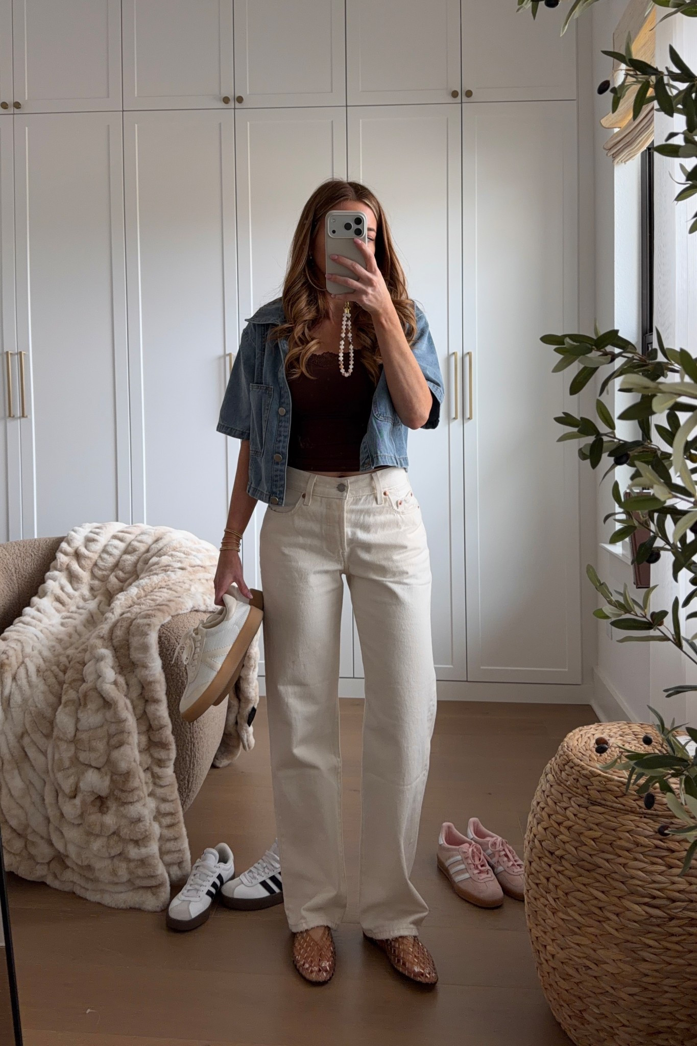 jeans: 24 // tank: xs // denim shirt: smalll