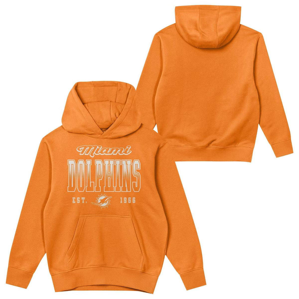 NFL Miami Dolphins Girls' Washed Fleece Hooded Sweatshirt | Target