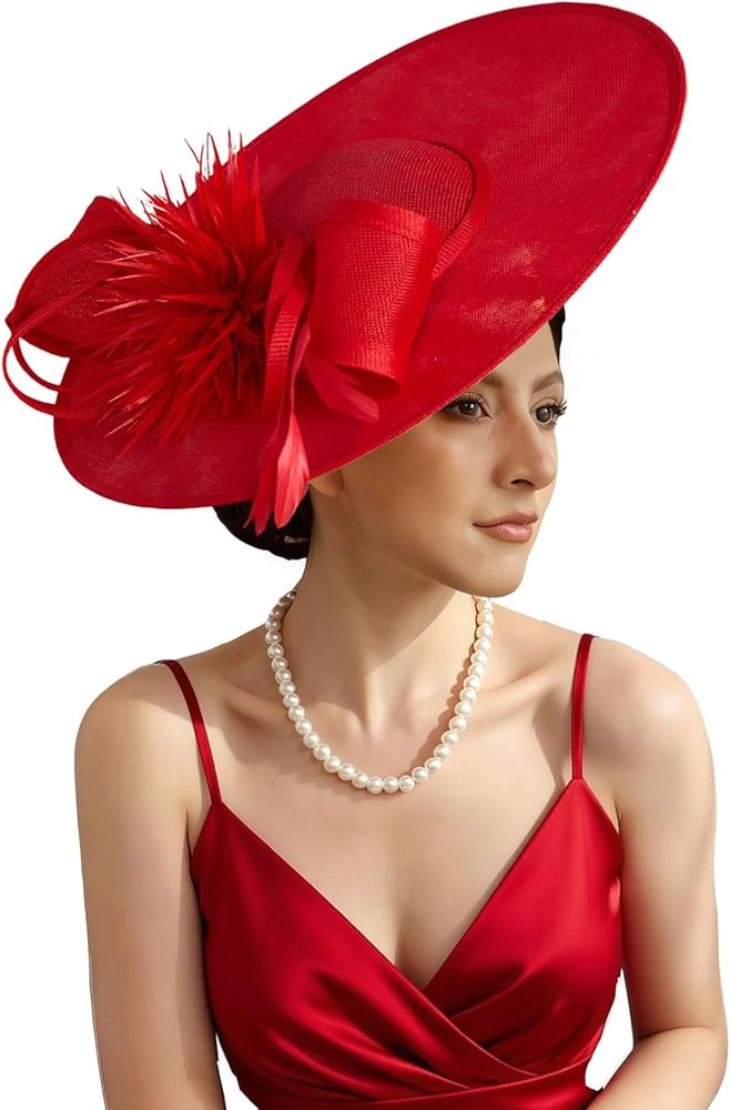 Unpifolov Fascinators Hats Elegant Women Flower Mesh Feathers Wedding Cocktail Bride Headband for... | Amazon (US)