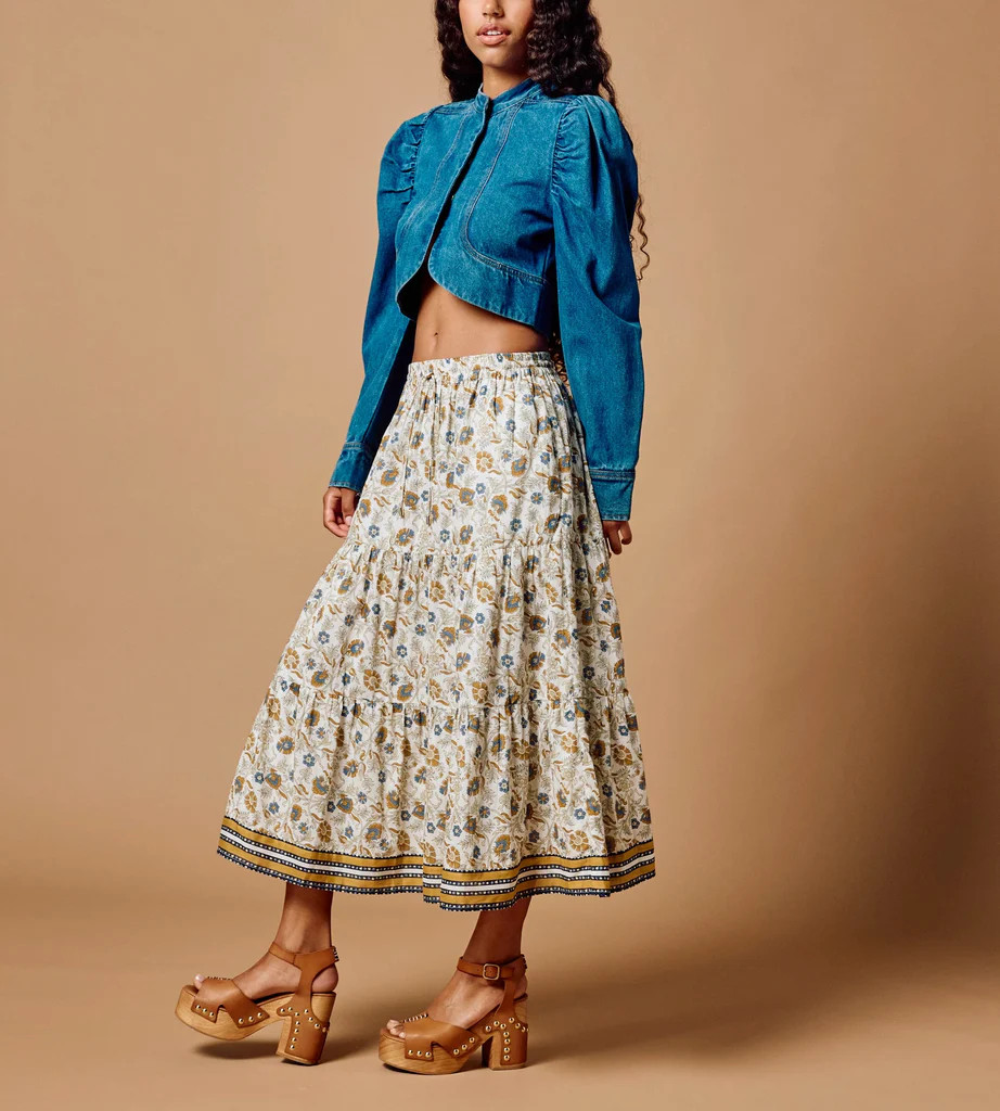 Chelsea Ankle Skirt | Floral Polka | Cleobella
