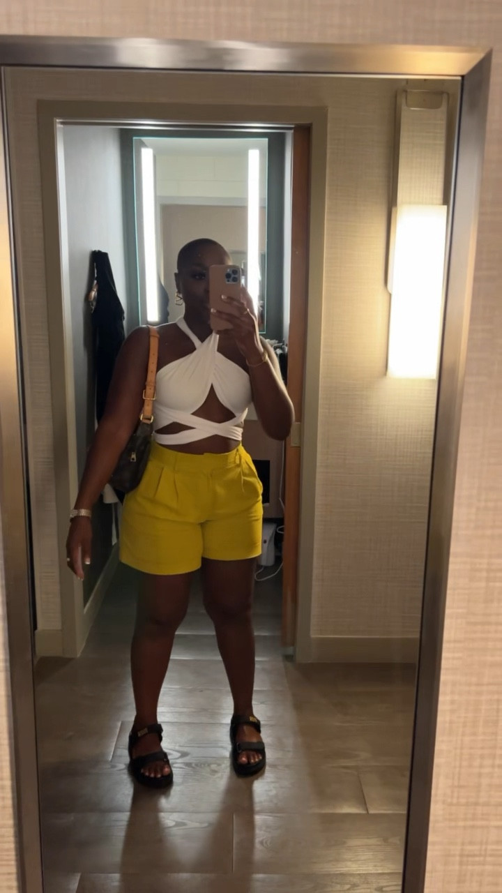 Fragrance of the day before we head out! 

Shorts: Size 10 
Shirt is One Size and can tied in different ways! 

#LTKbeauty #LTKstyletip #LTKtravel