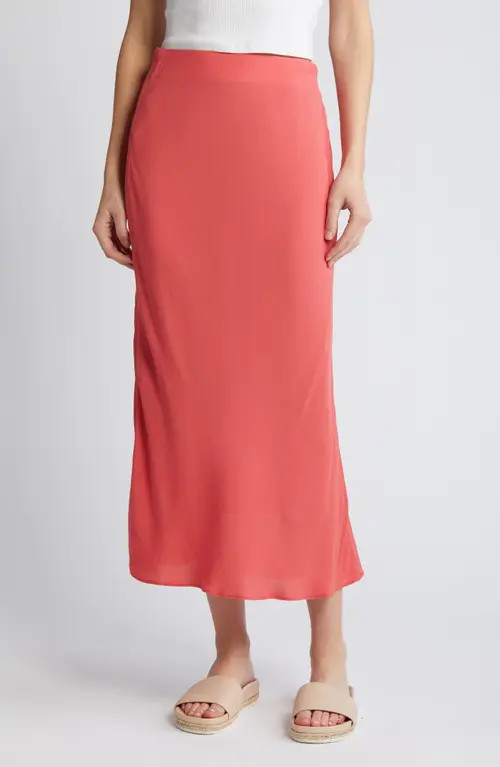 Treasure & Bond Bias Cut Midi Skirt in Red Cranberry at Nordstrom, Size Large | Nordstrom