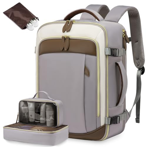 LOVEVOOK Travel Backpack for Women, 40L Carry On Backpack with 3 Packing Cubes,TSA Personal Item Travel Bag Airline Approved, Water Resistant Weekender Overnight Luggage Daypack, Fits 17 Inch Laptop | Amazon (US)