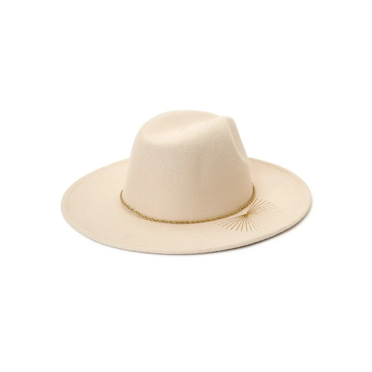 No Boundaries Women's Embroidered Fedora Hat | Walmart (US)