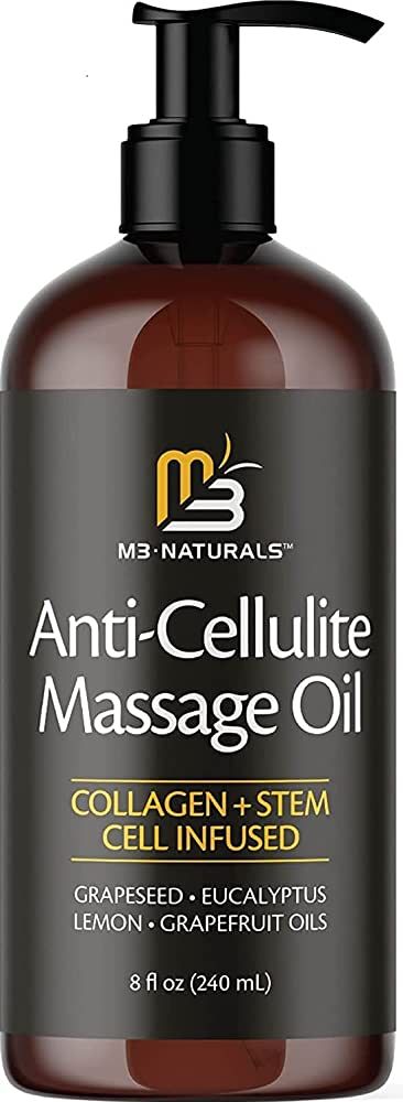 Anti Cellulite Massage Oil Infused with Collagen and Stem Cell Skin Tightening Cellulite Cream Mo... | Amazon (US)