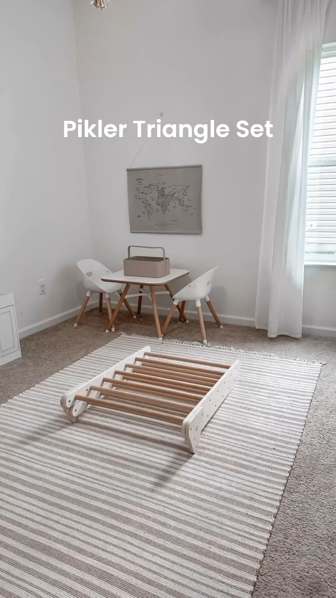 Pikler Triangle Set. Perfect birthday gift or Christmas gift for toddlers and baby. My twins got on their first Christmas and still use and they are 3!! 