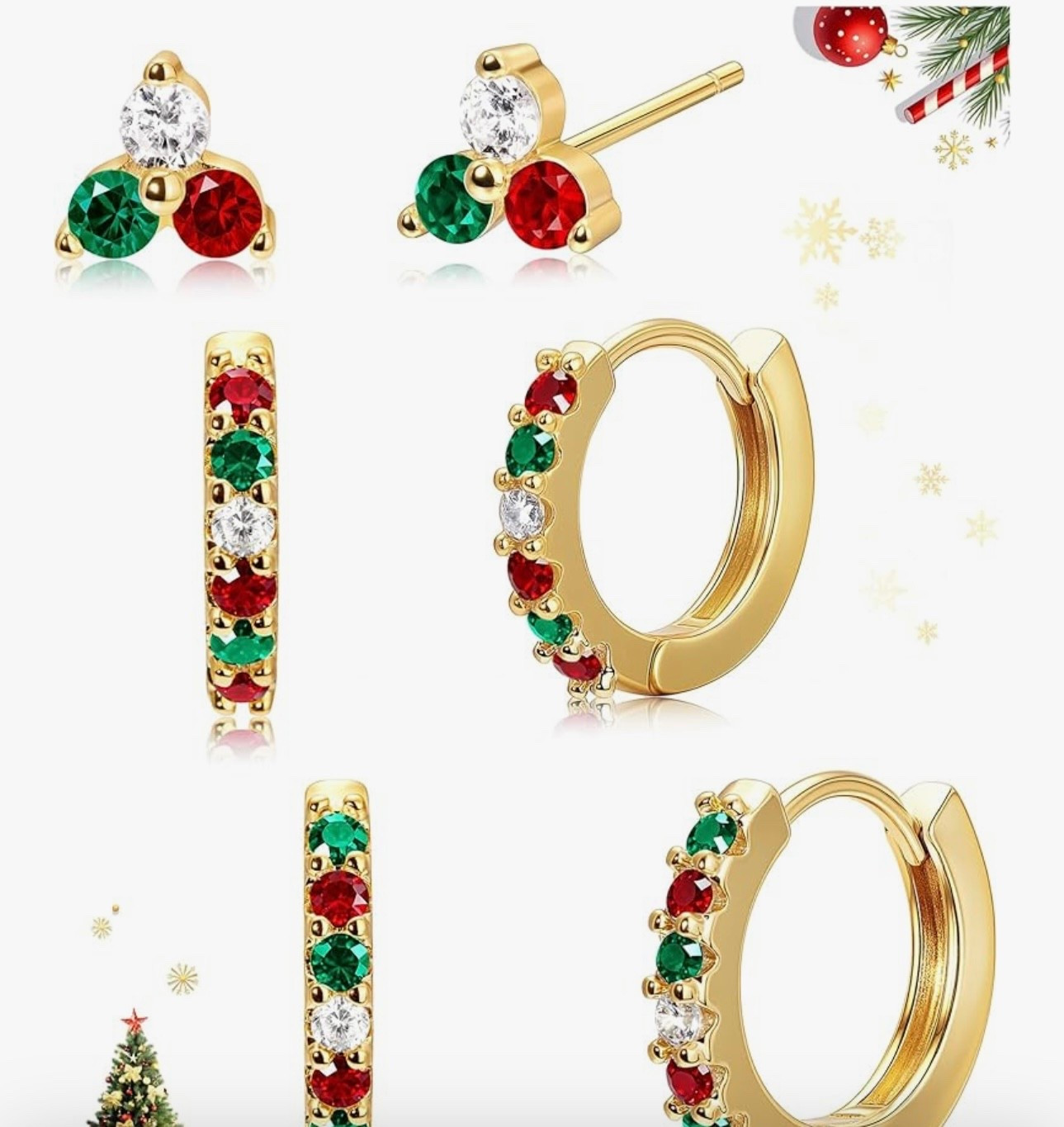 Simple but elegant Christmas earrings. 3 pack 🎄

#LTKHoliday #LTKGiftGuide #LTKSeasonal