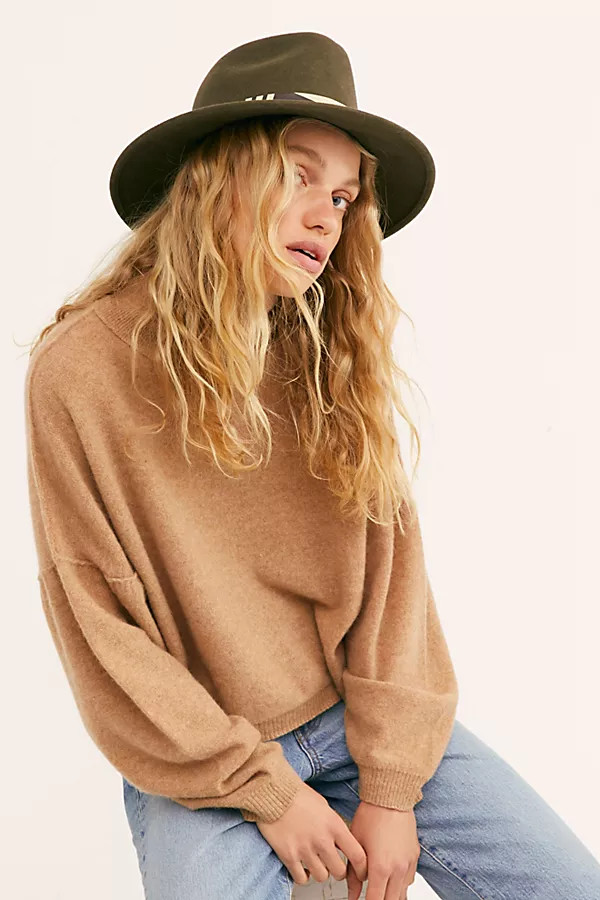 Nomad Painted Leather Felt Hat | Free People (Global - UK&FR Excluded)