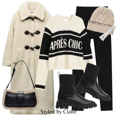 As cosy as it gets🧸
Tags: oversized faux fur teddy shearling coat, jacquard jumper, black leather ankle boots, beanie, shoulder bag, leggings. Fashion autumn winter inspo outfit ideas otoño botas invierno h&m Zara primark 

#LTKitbag #LTKstyletip #LTKshoecrush