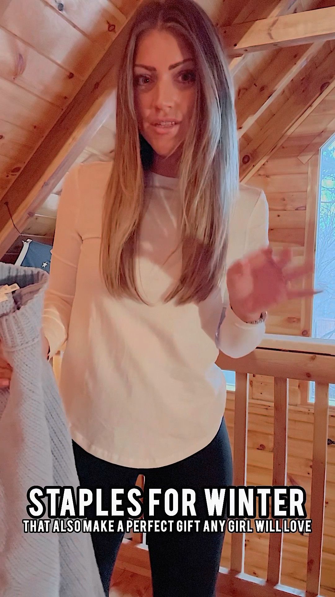 Size 2 long sleeve tee // XS sweater // XS petite leggings— leggings are an early Black Friday prime day deal!! And my sweater is 40% off!! 👏🏻🎉 these are such great staples for fall and winter, AND they make an amazing gift idea too. Any girl would love to cozy up in this oversized sweater, the scarf and the Amazon cardigan (PS: soooo cozy and soft!! AND on deal!). The basic layer would also make a fab gift, too! #cozyoutfits #giftideasforher #giftideaforher #winteroutfits 

#LTKCyberWeek #LTKHoliday