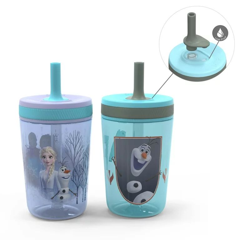 Zak Designs 15oz Disney Frozen II Movie Kelso Travel Straw Tumbler Plastic and Silicone with Leak... | Walmart (US)