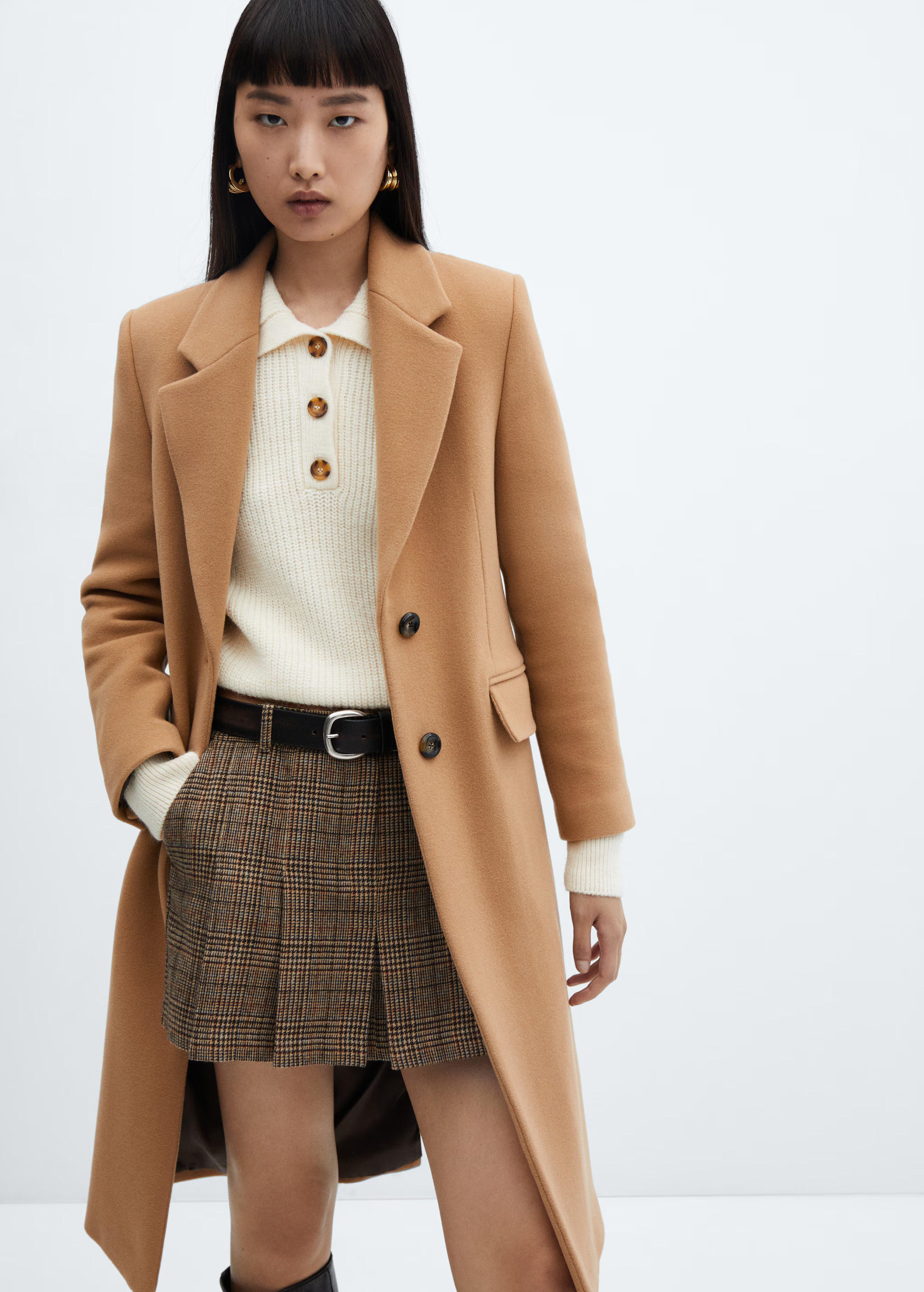 Virgin wool midi-coat - Women | MANGO United Kingdom | MANGO (UK)