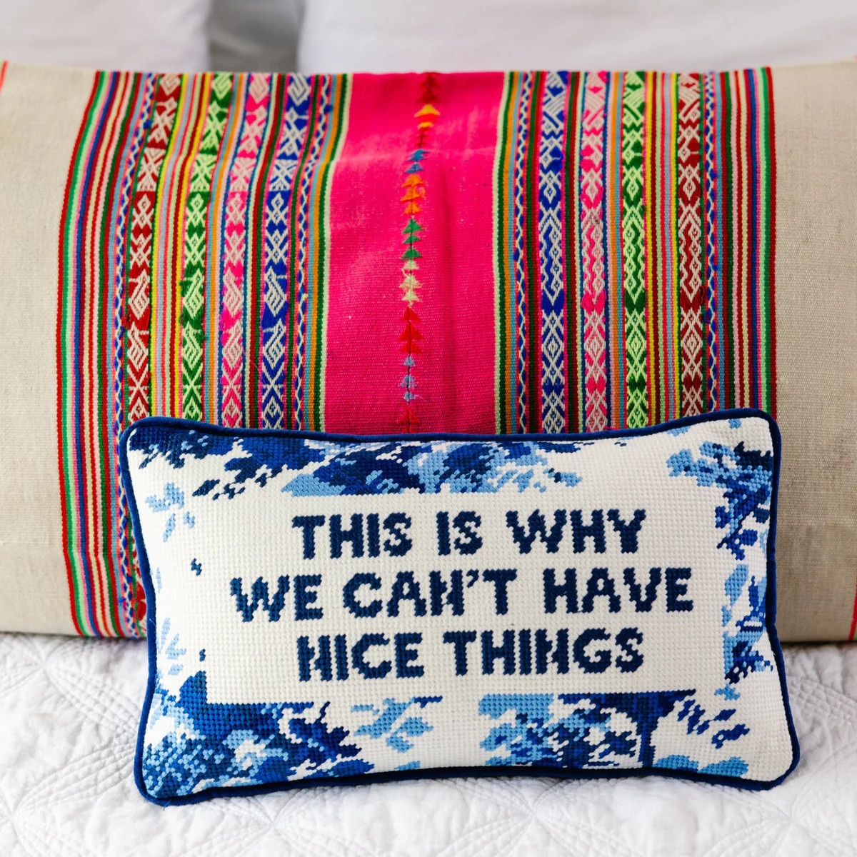 Furbish Studio - Nice Things Needlepoint Pillow | Furbish Studio