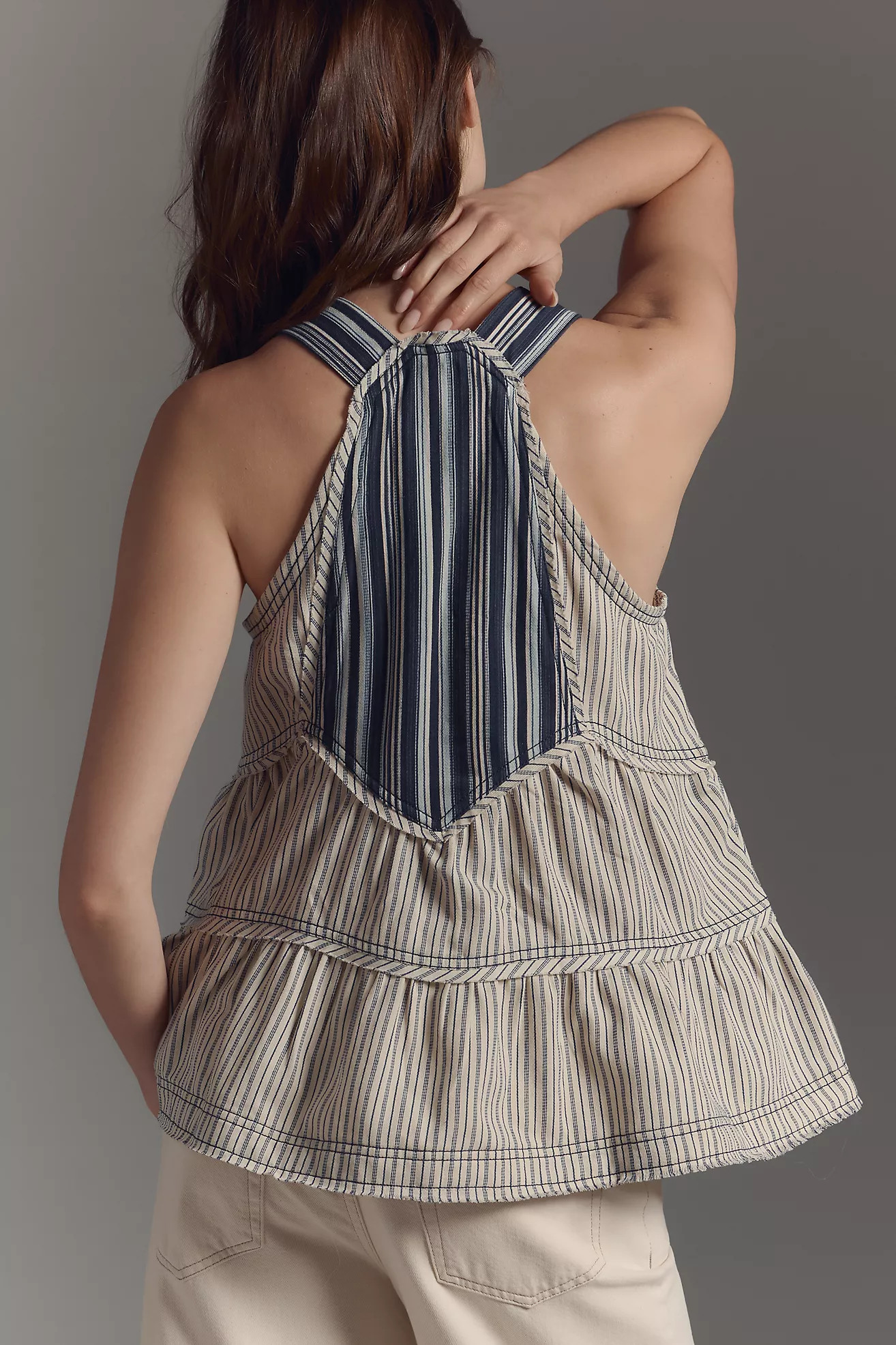 Pilcro Sleeveless Apron Swing Blouse | Anthropologie (US)