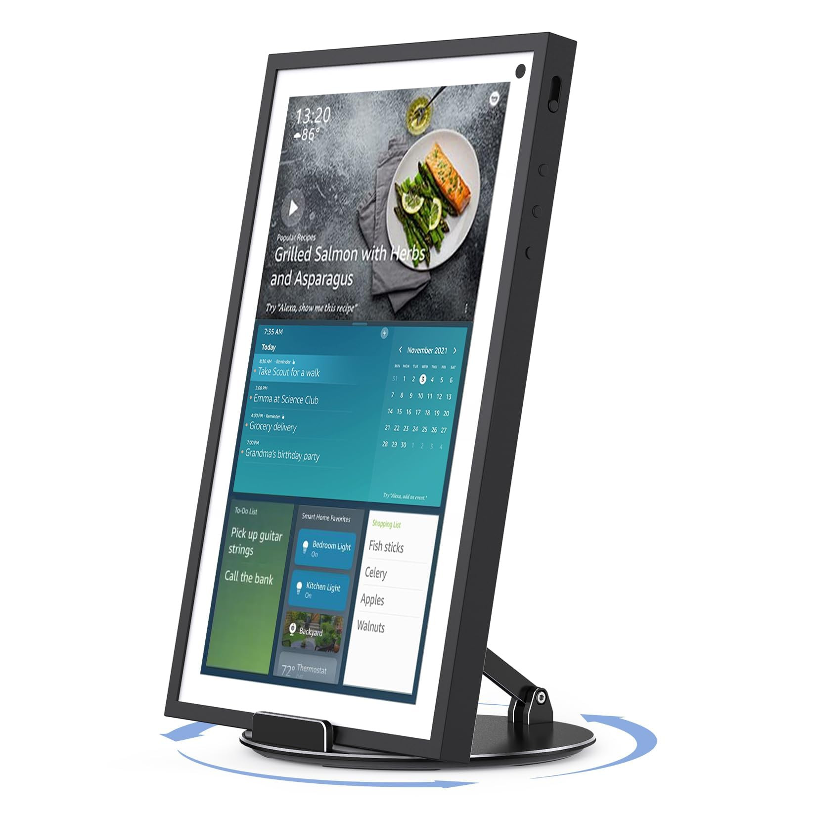 Almoz Swivel and Tilt Stand for Echo Show 15, Aluminum Stand for Show 15.6" Smart Display and Up ... | Amazon (US)