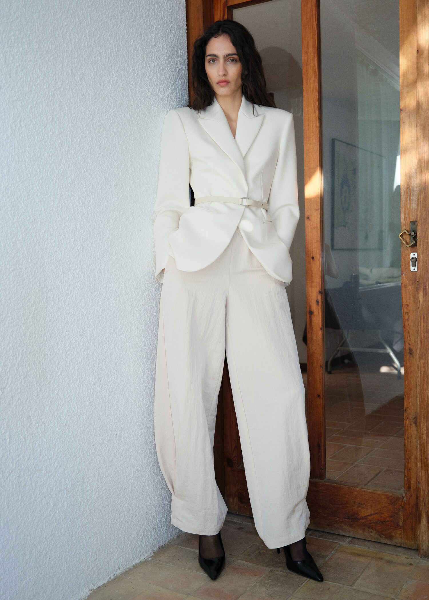 Structured blazer with belt | Mango (US/MX/AU)