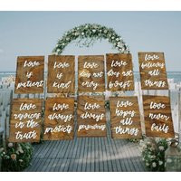 Handpainted Rustic Wood Wedding Aisle Signs, Corinthians Verses | Etsy (US)