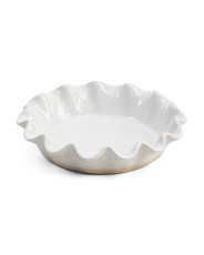 Made In France 10.5in Ceramic Deep Ruffle Pie Dish | TJ Maxx