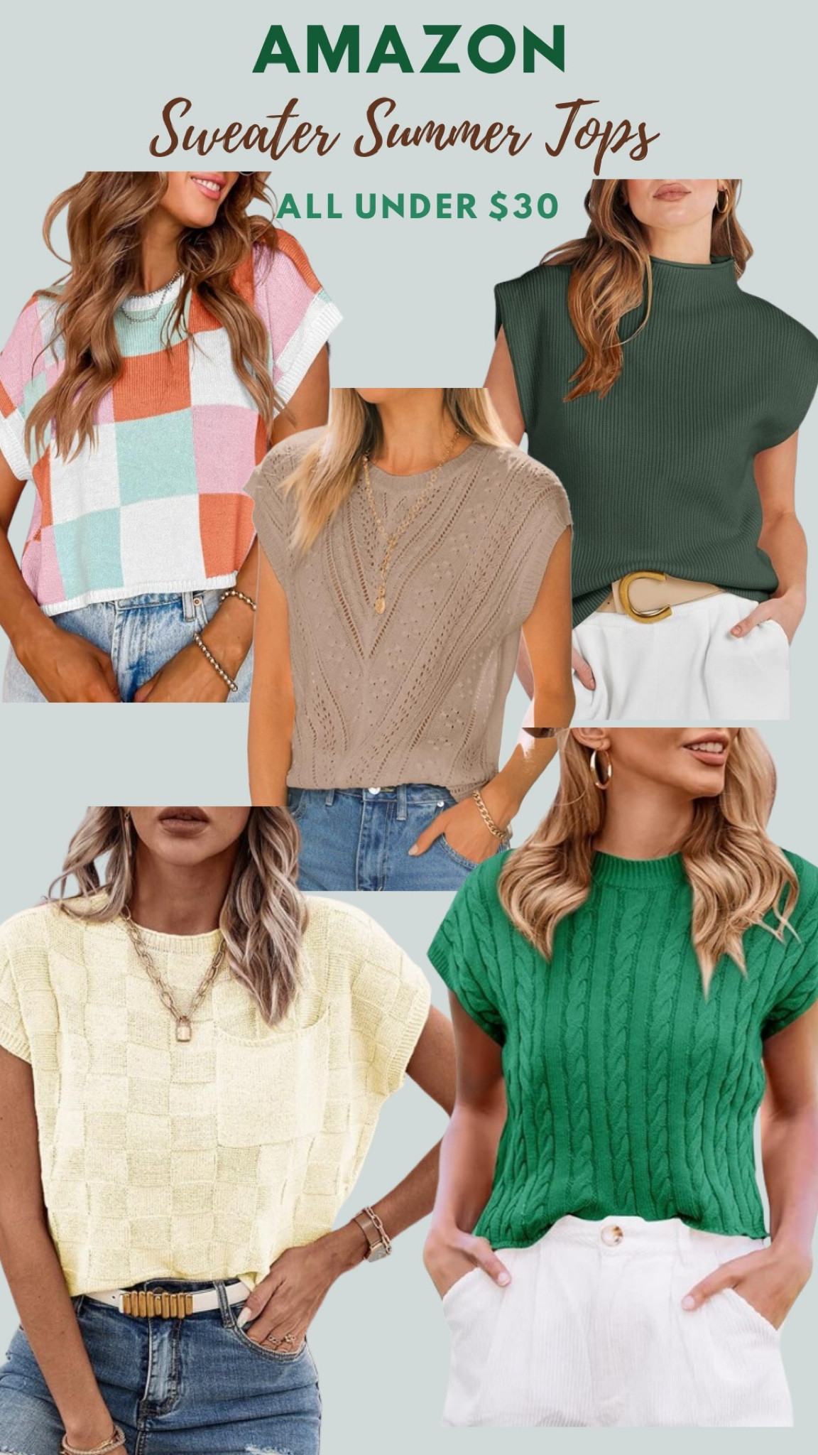 Sweater summer tops ⭐️
Summer tops, summer outfits, back to school tops, back to school finds

#LTKSeasonal #LTKSaleAlert #LTKBacktoSchool