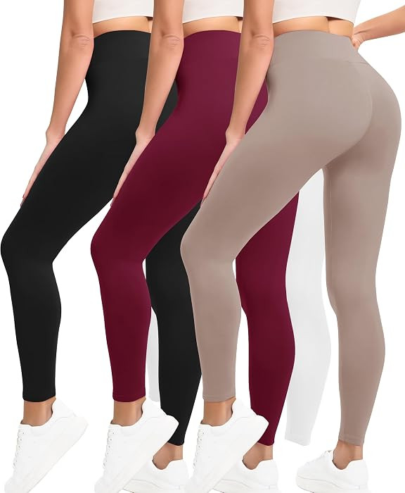 VALANDY Creamlush 3 Pack High Waisted Leggings for Women Buttery Soft | Amazon (US)