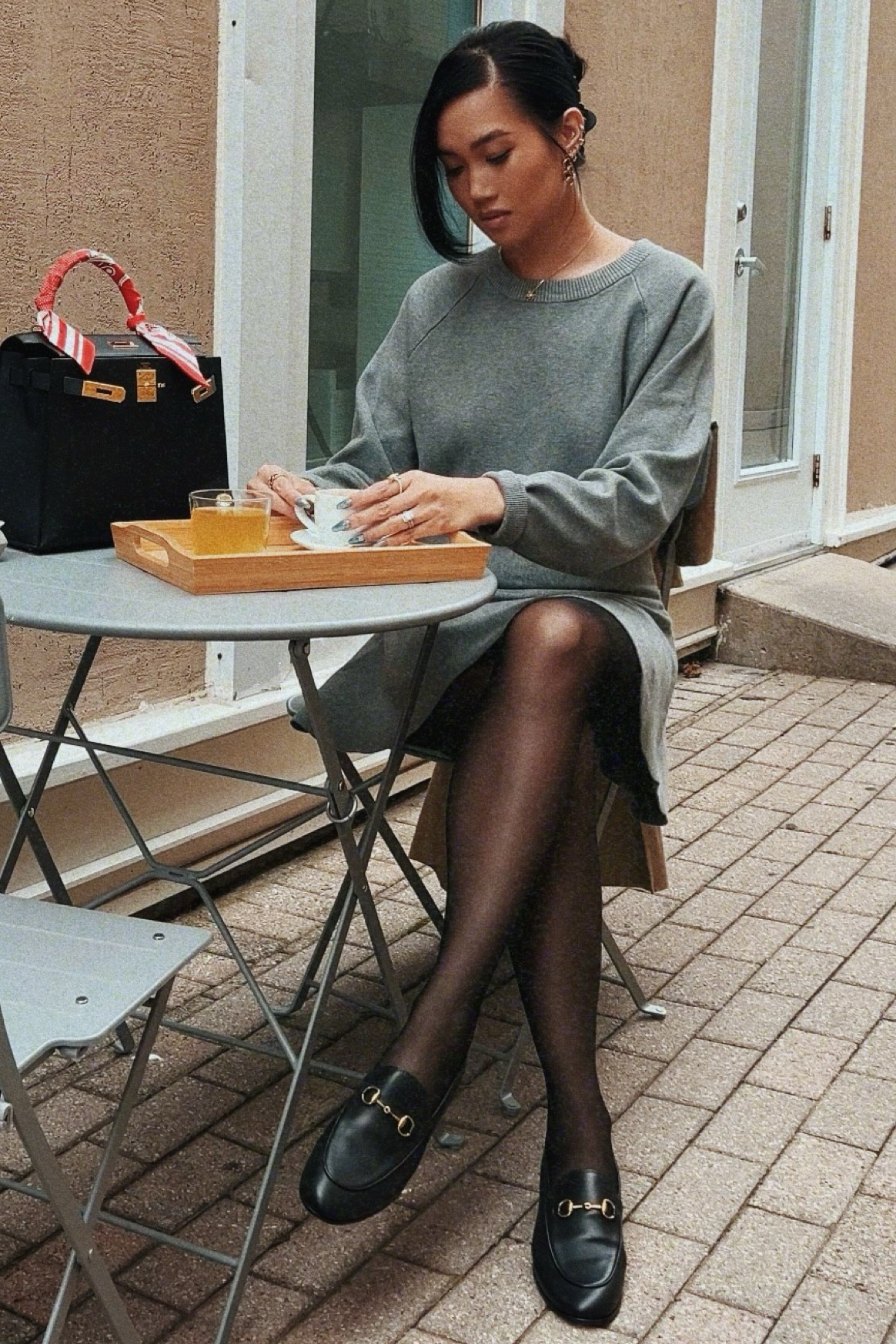 The best loafer, period. I will buy them again and again forever. 

Love this set, I’m wearing a large sweater and xs skirt.