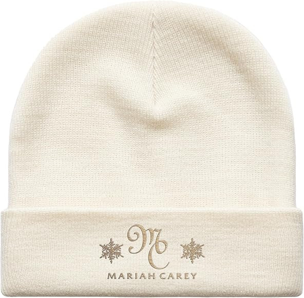 Mariah Carey Official Time Tour Merch Christmas Cream Beanie | Amazon (US)
