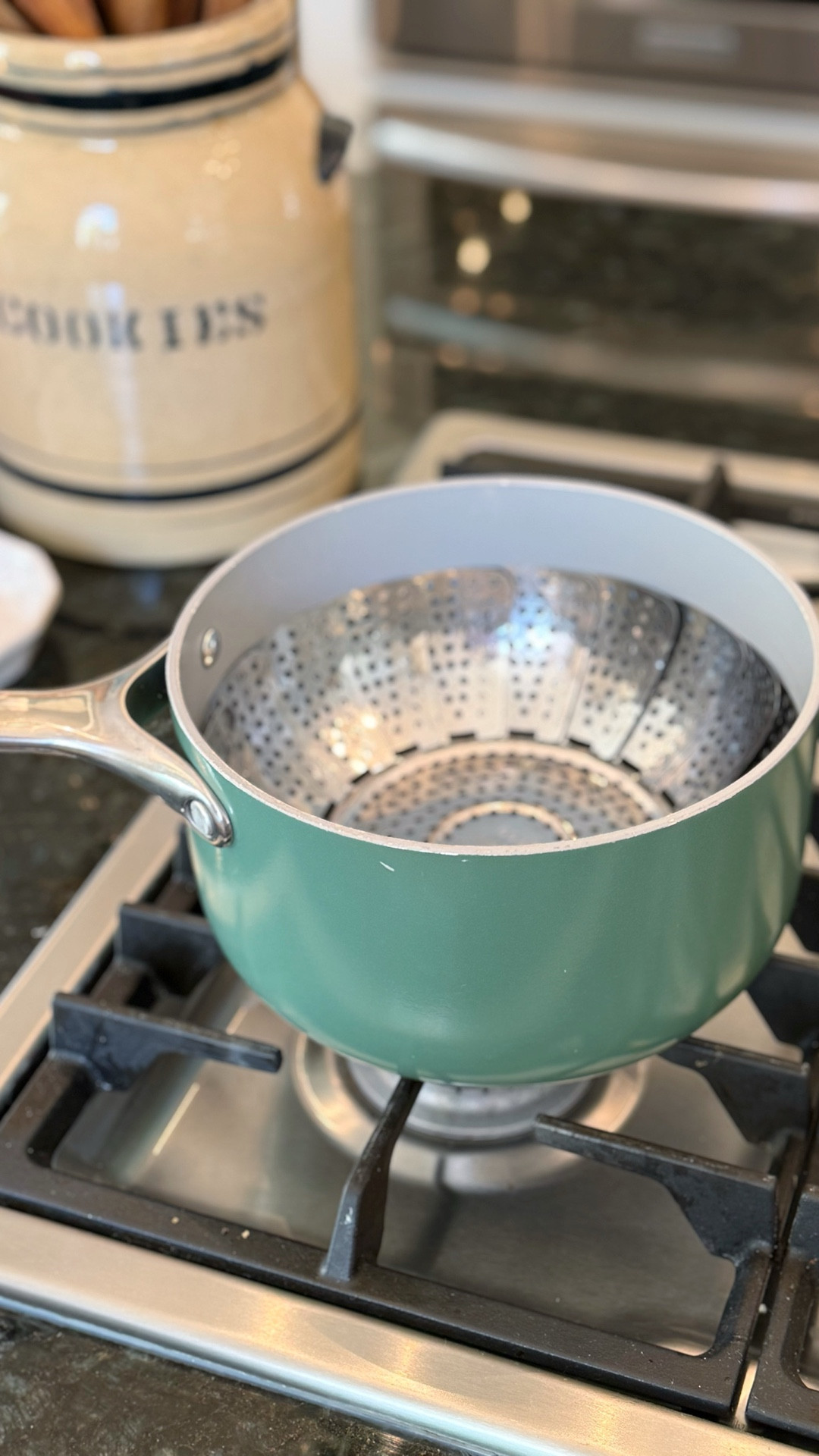 Steaming veggie large healthiest way to eat them and I have done it this way for years. This inexpensive steamer fits almost any size pan and will hold a lot of great tasting veggies.  

#LTKfoodie #LTKHome