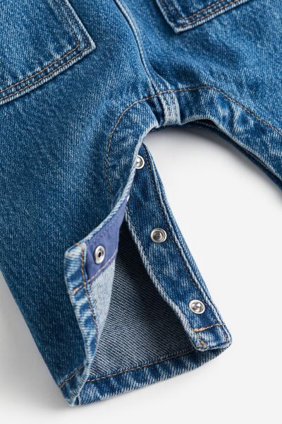Lined Denim Overalls - Long - Denim blue - Kids | H&M US | H&M (US + CA)