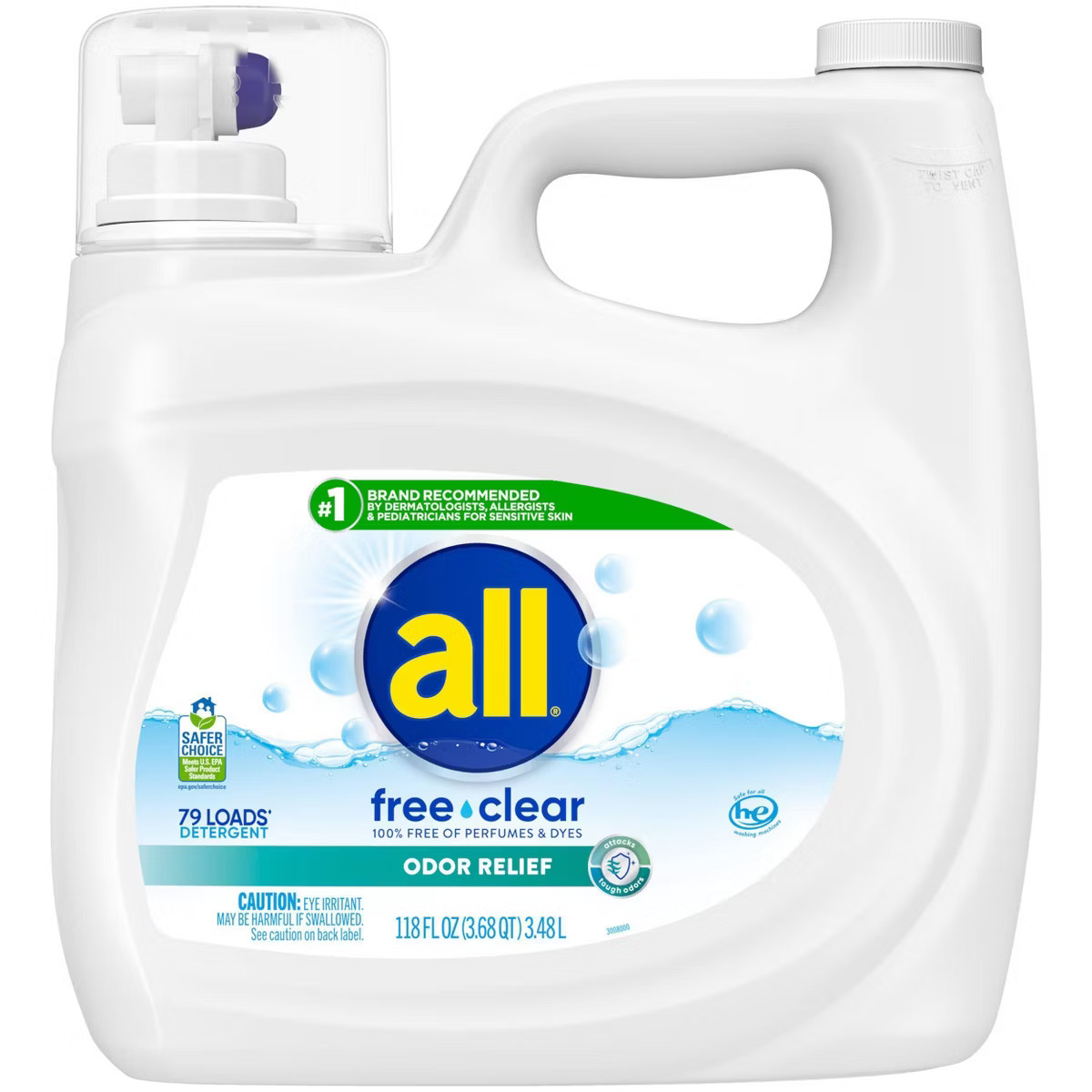 All Ultra Free Clear Odor Relief HE Liquid Laundry Detergent - 79 Loads | Target