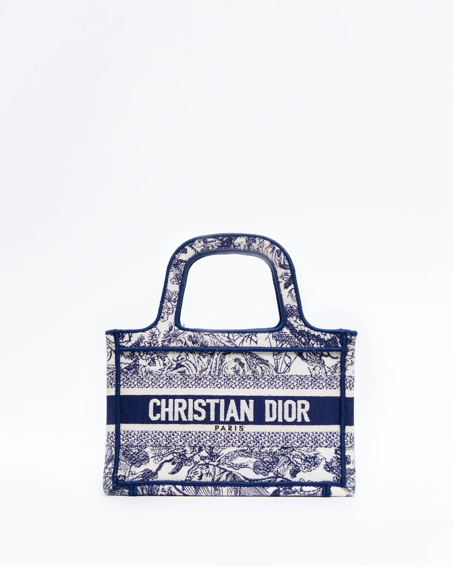 Toile de Jouy Mini Book Tote | Vivrelle