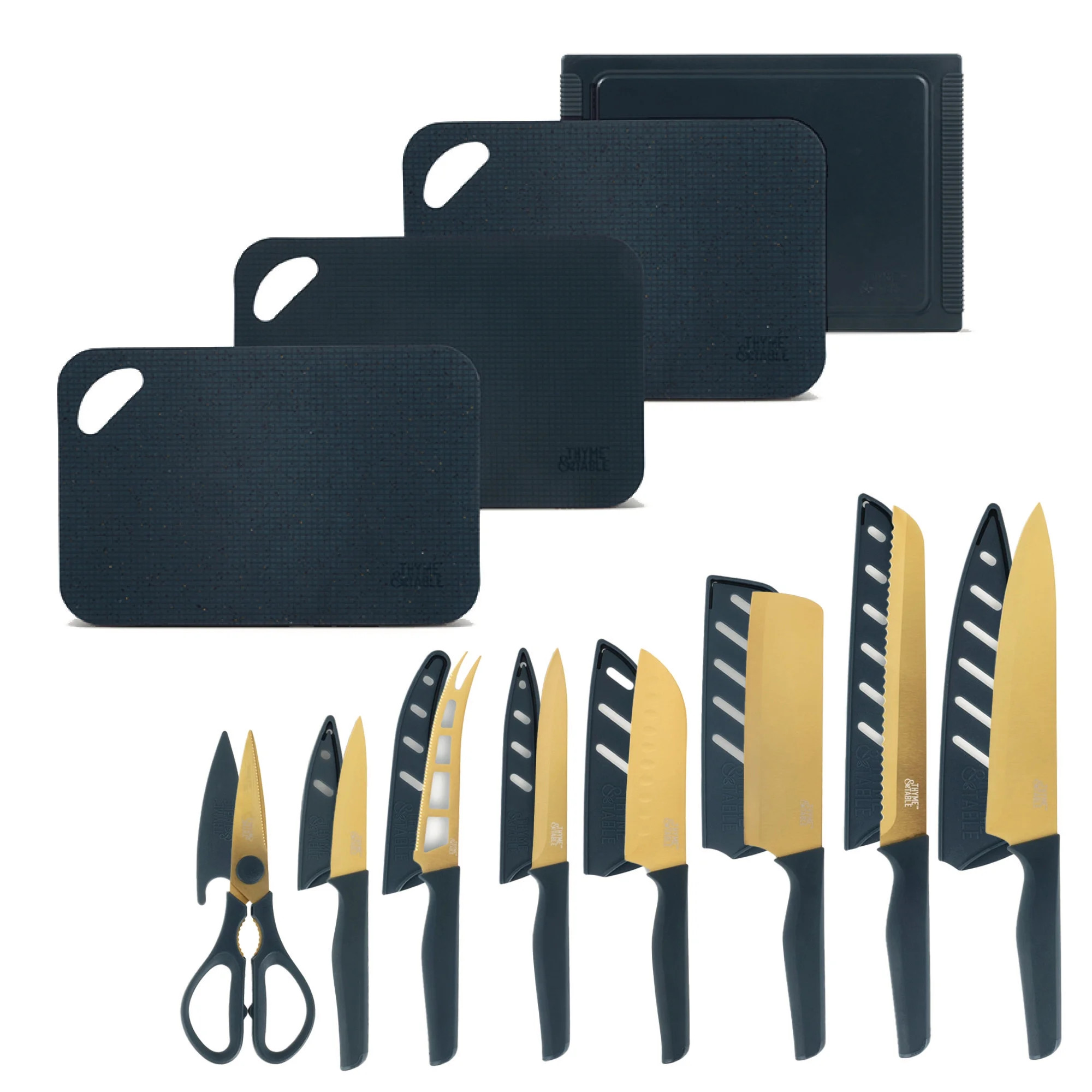 Thyme & Table 20-Piece Knife Set - Blue | Walmart (US)