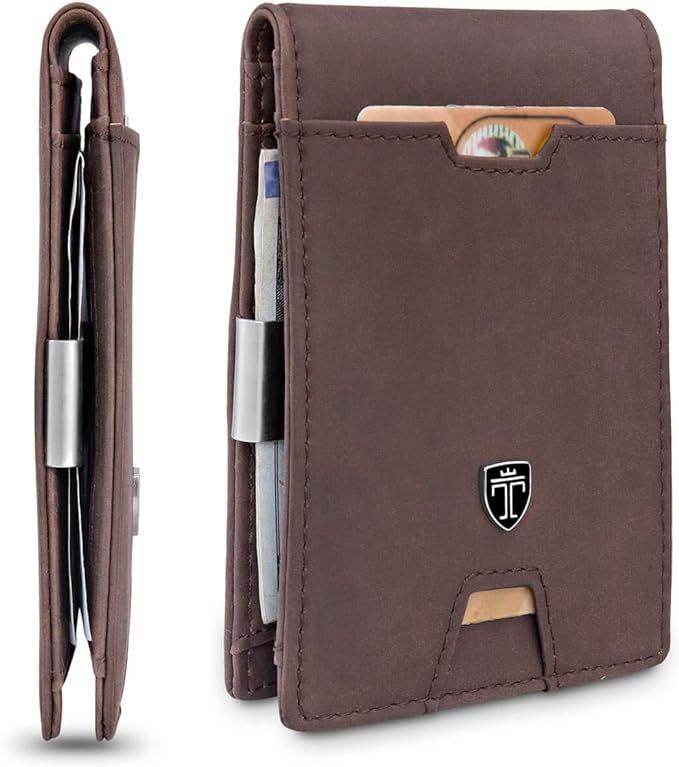 TRAVANDO Mens Wallet Money Clip PHOENIX Front Pocket Slim RFID Bifold Gifts | Amazon (US)