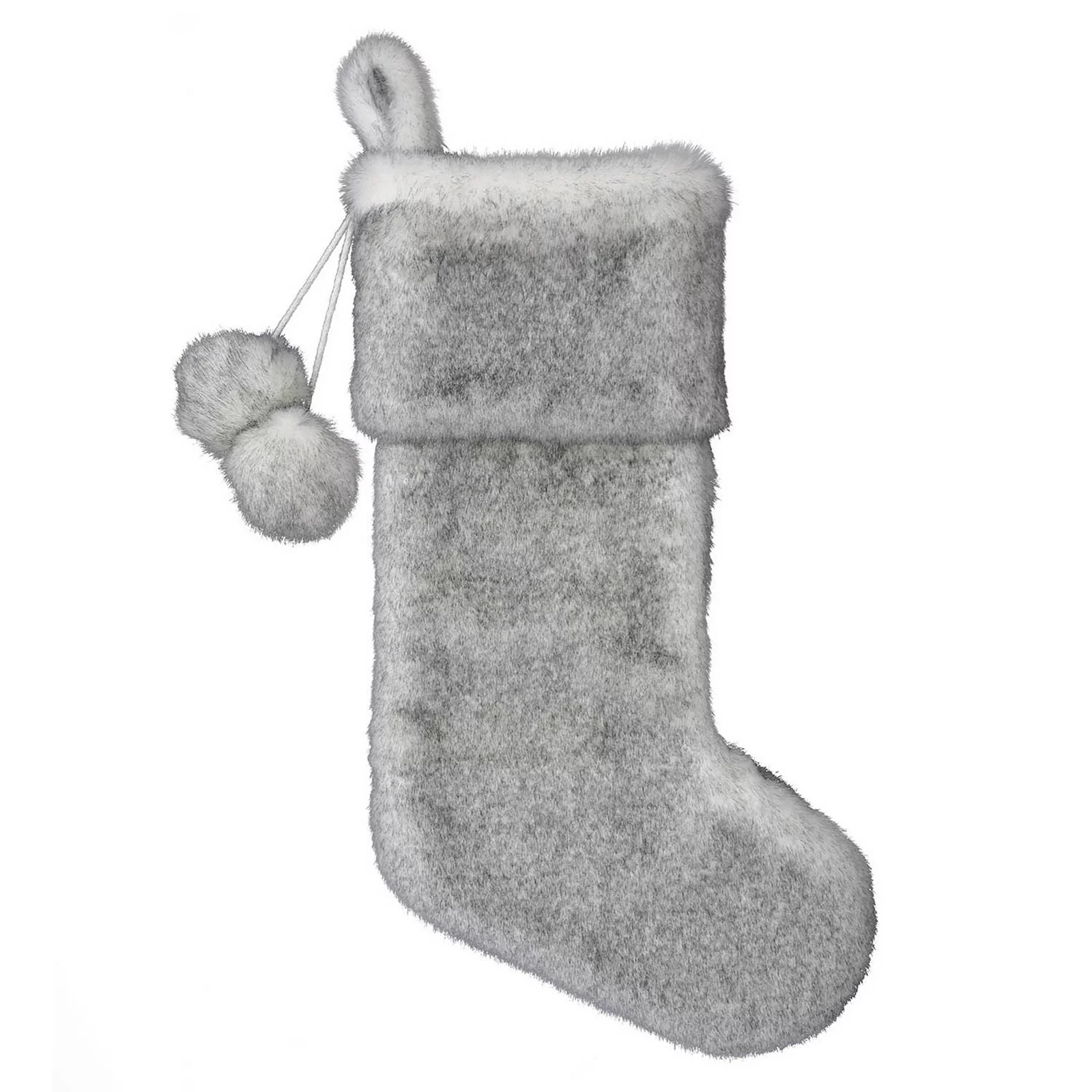 St. Nicholas Square Faux Fur Stocking, White | Kohl's