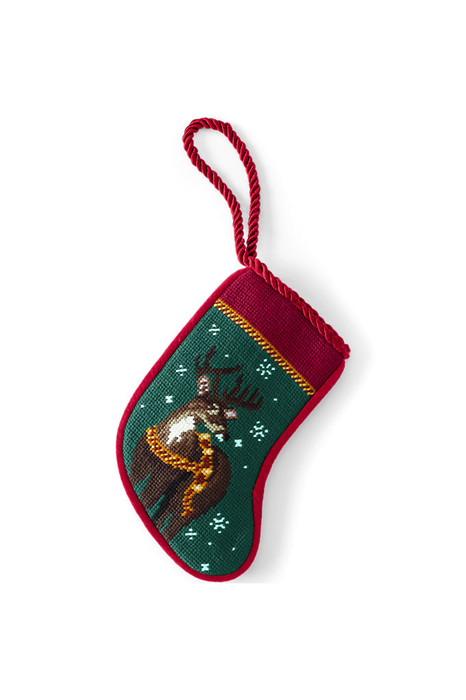 Mini Needlepoint Christmas Stocking - Lands' End | Lands' End (US)