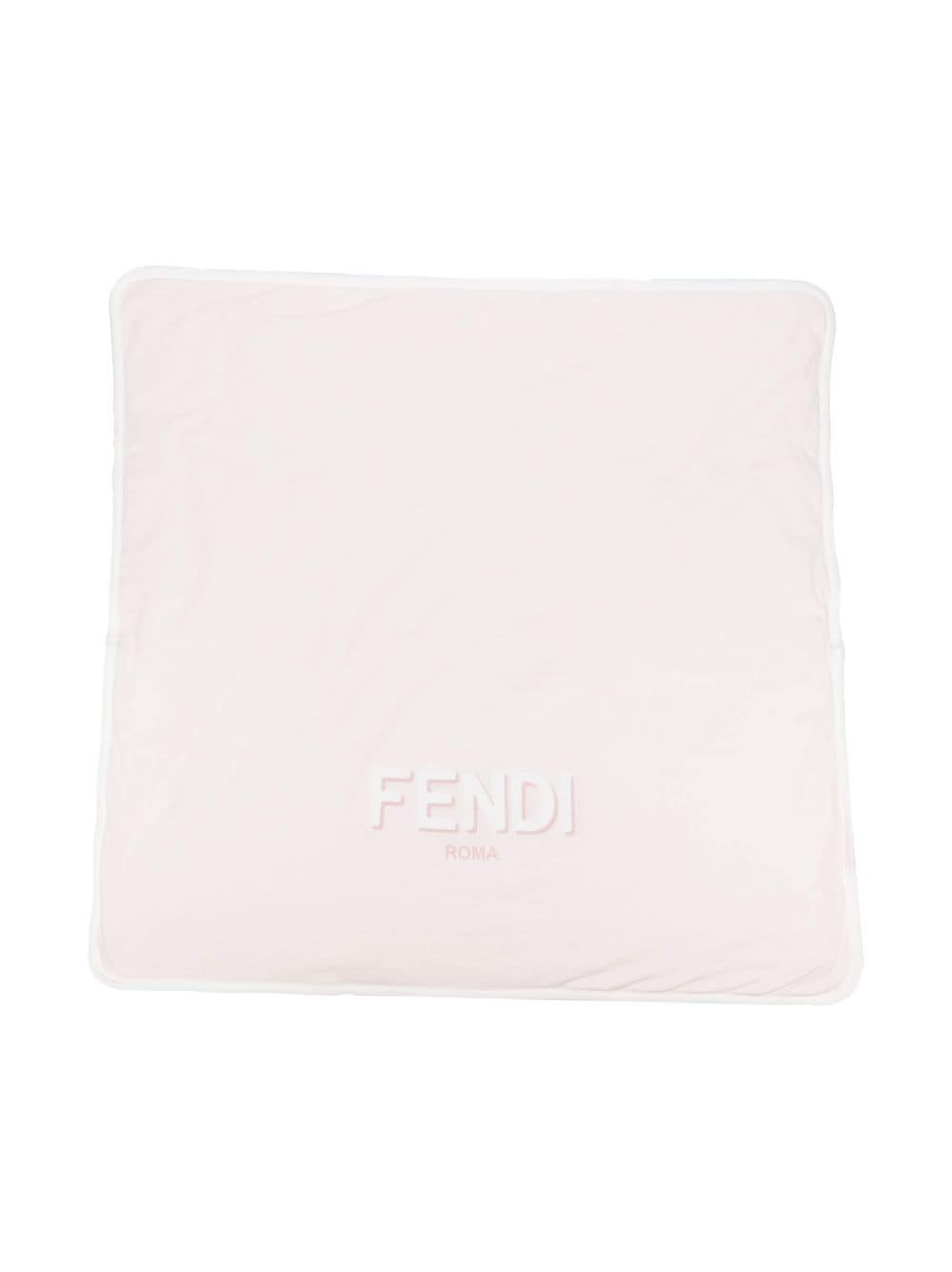 Fendi Kids logo-print detail blanket - Pink | Farfetch Global