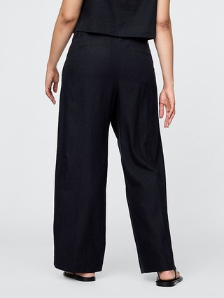 365 Low Rise Linen-Blend Trousers | Gap (US)