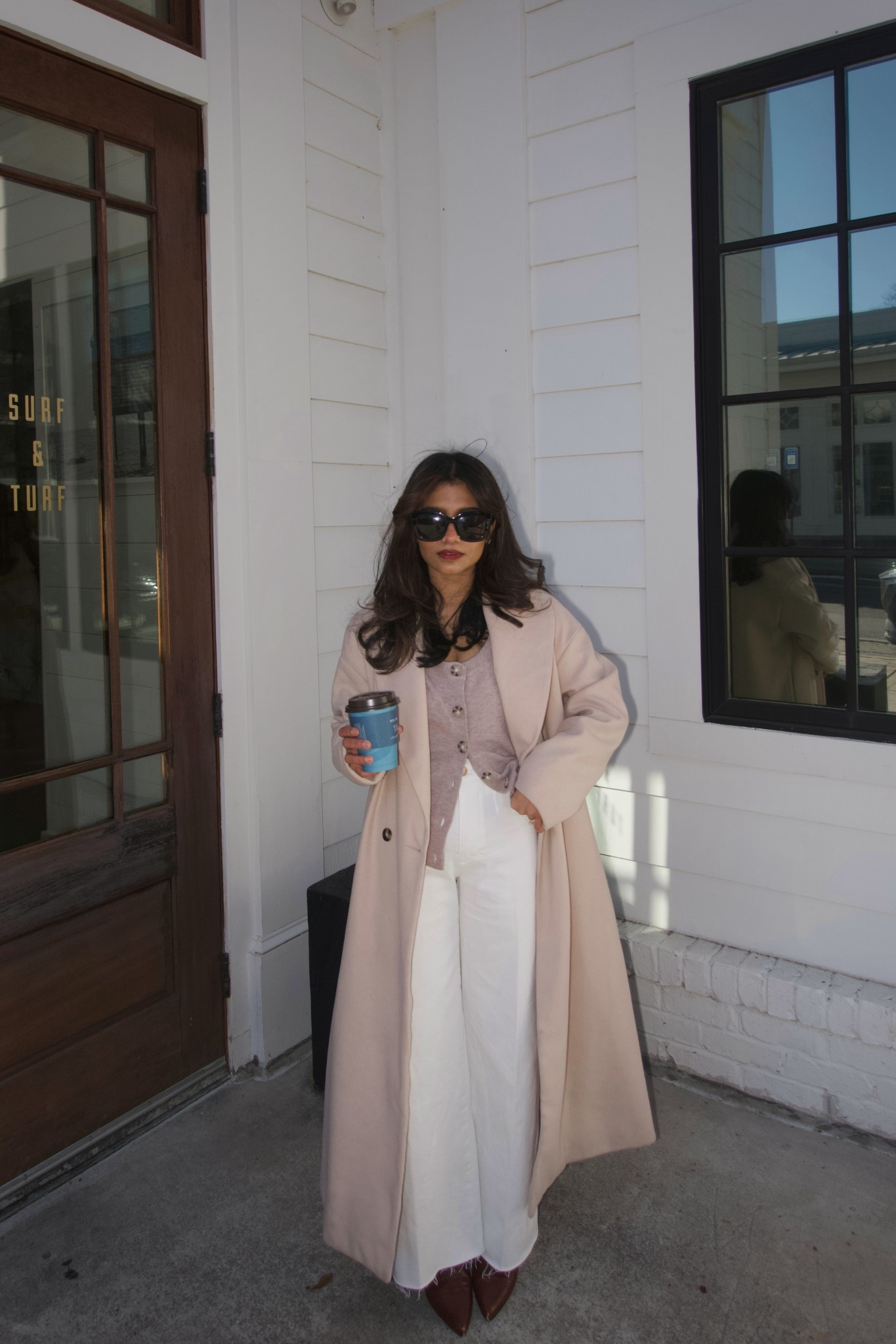 Petite friendly winter (and spring transition) mom friendly neutral outfit 

Wearing 34/2 in pants (light denim, not see through, high waisted and flared. Will be ankle length on someone over 5’1”) 

Wearing small in cardigan/top 

Hmm, targett



#LTKPetite #LTKootd #LTKSeasonal