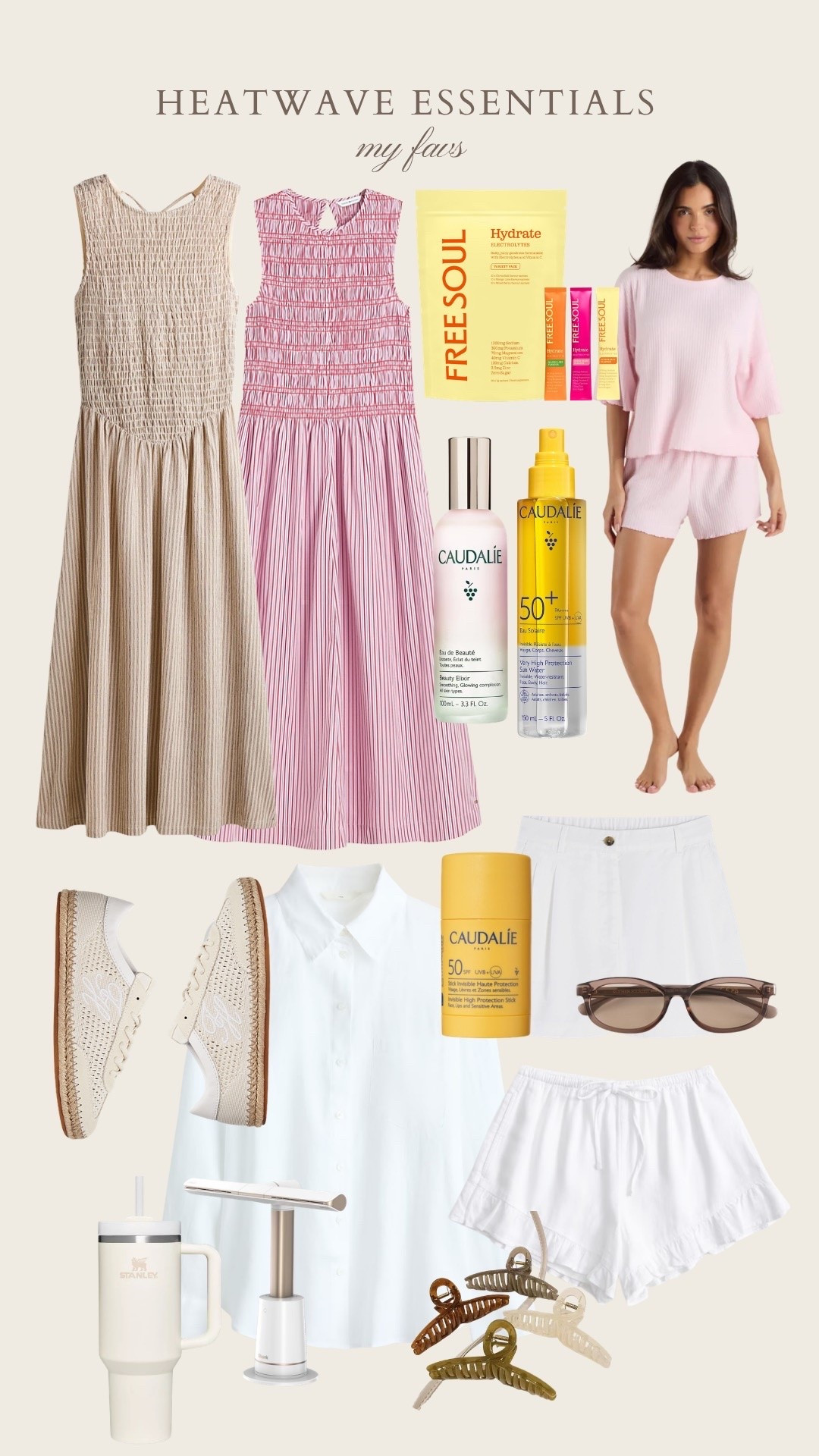 heat wave essentials! 

Summer l warm weather ￼