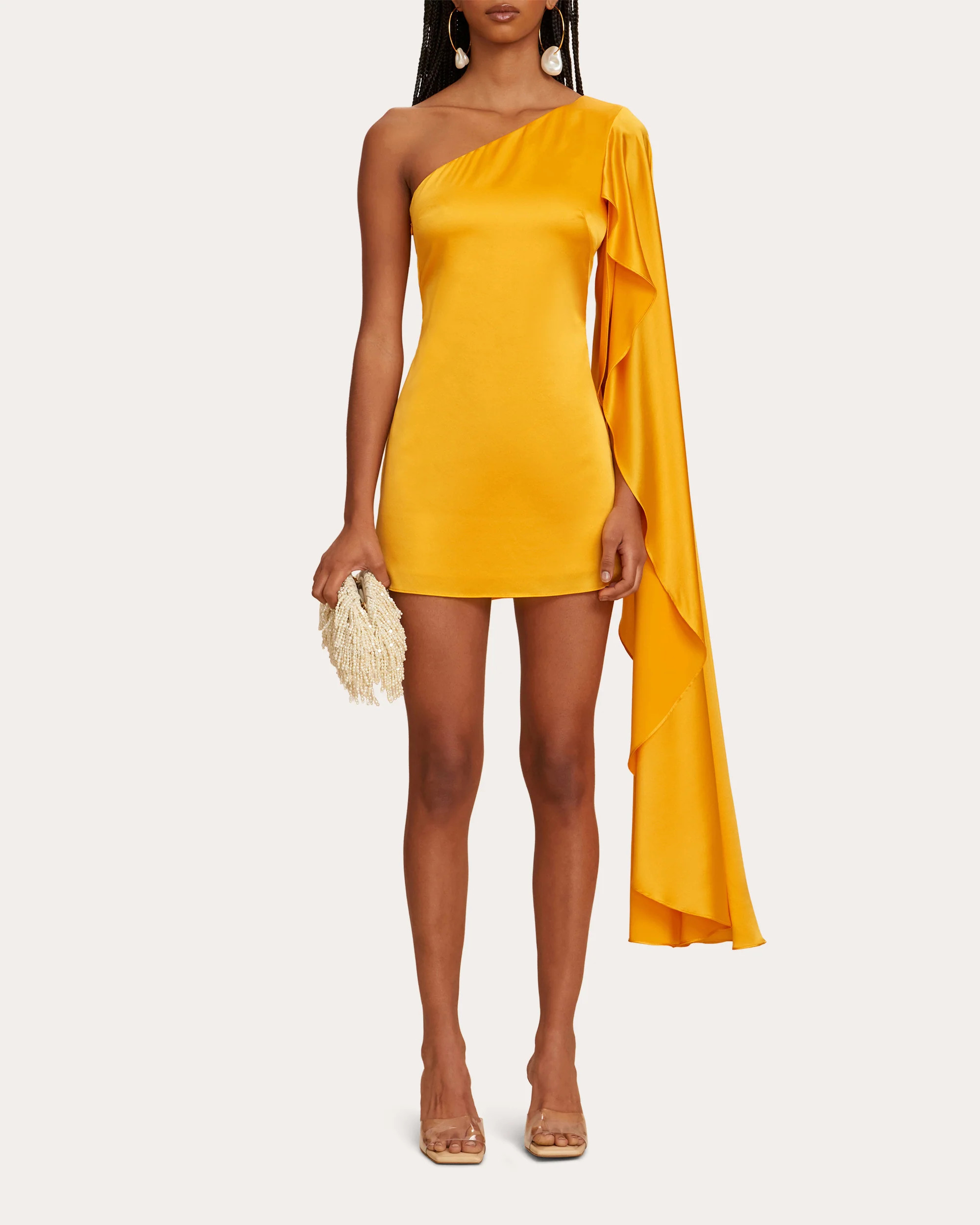 Cult Gaia Women's Enza Silk Mini Dress in Marmalade Polyester | Olivela